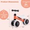 Costway Babyjoy 4 Wheels Baby Balance Bike for 2 Years Old Boys Girls with Soft Seat Ride On Toy Blue/Orange/Pink